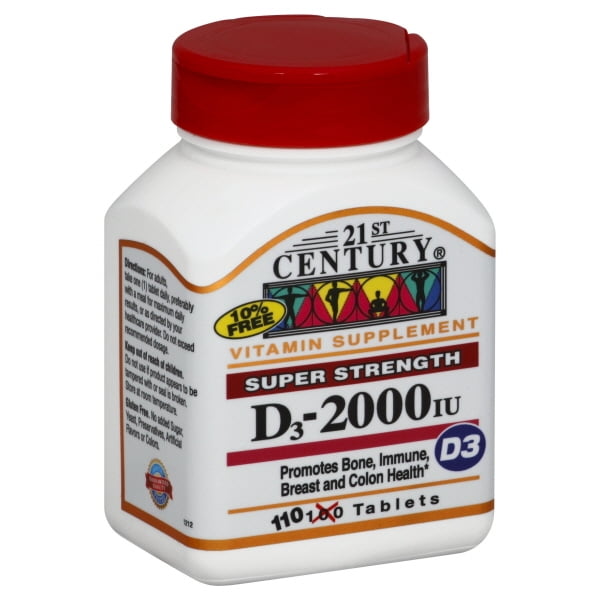 21st Century D32000 IU Vitamin Supplement Tablets, 110 Count