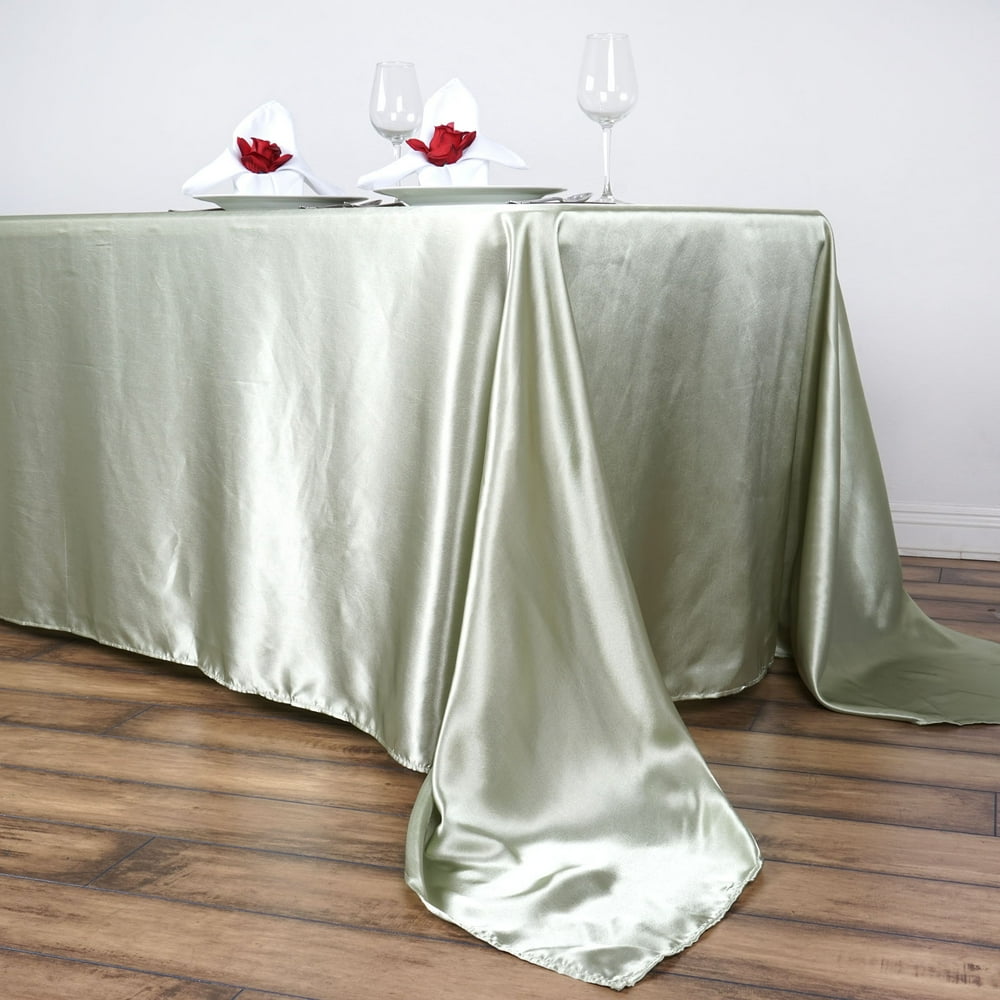 Efavormart 90x156" Rectangle Satin Tablecloth
