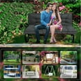 thumbnail image 5 of Outdoor Porch Swing Cushions, 4" thick patio swing cushions 3 Seater for outdoor furniture, Waterproof Bench Replacement Cushion with Ties(Dark gray-63×40in), 5 of 6