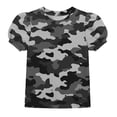 thumbnail image 2 of WPPGONE Toddler Girls Camo Tunic T Shirt Puff Short Sleeve Classic Camouflage Print Graphic Tees Crewneck Breathable Activewear Daily Outdoor Sport Play Outfits Apparel, 2 of 8