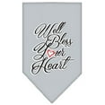 thumbnail image 1 of Bien Bénir Votre Coeur Sérigraphie Bandana Gris Grand, 1 of 1