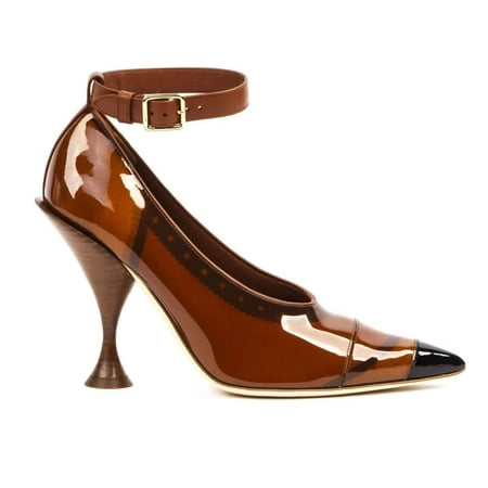 

Burberry Ladies Pointed Toe Evan 105 Vinyl Effect Pumps Brand Size 37 ( US Size 7 )