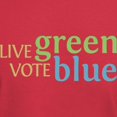 thumbnail image 3 of CafePress - Live Green Vote Blue T Shirt (Dark) - Men's Classic Graphic Cotton T-Shirt, 3 of 4
