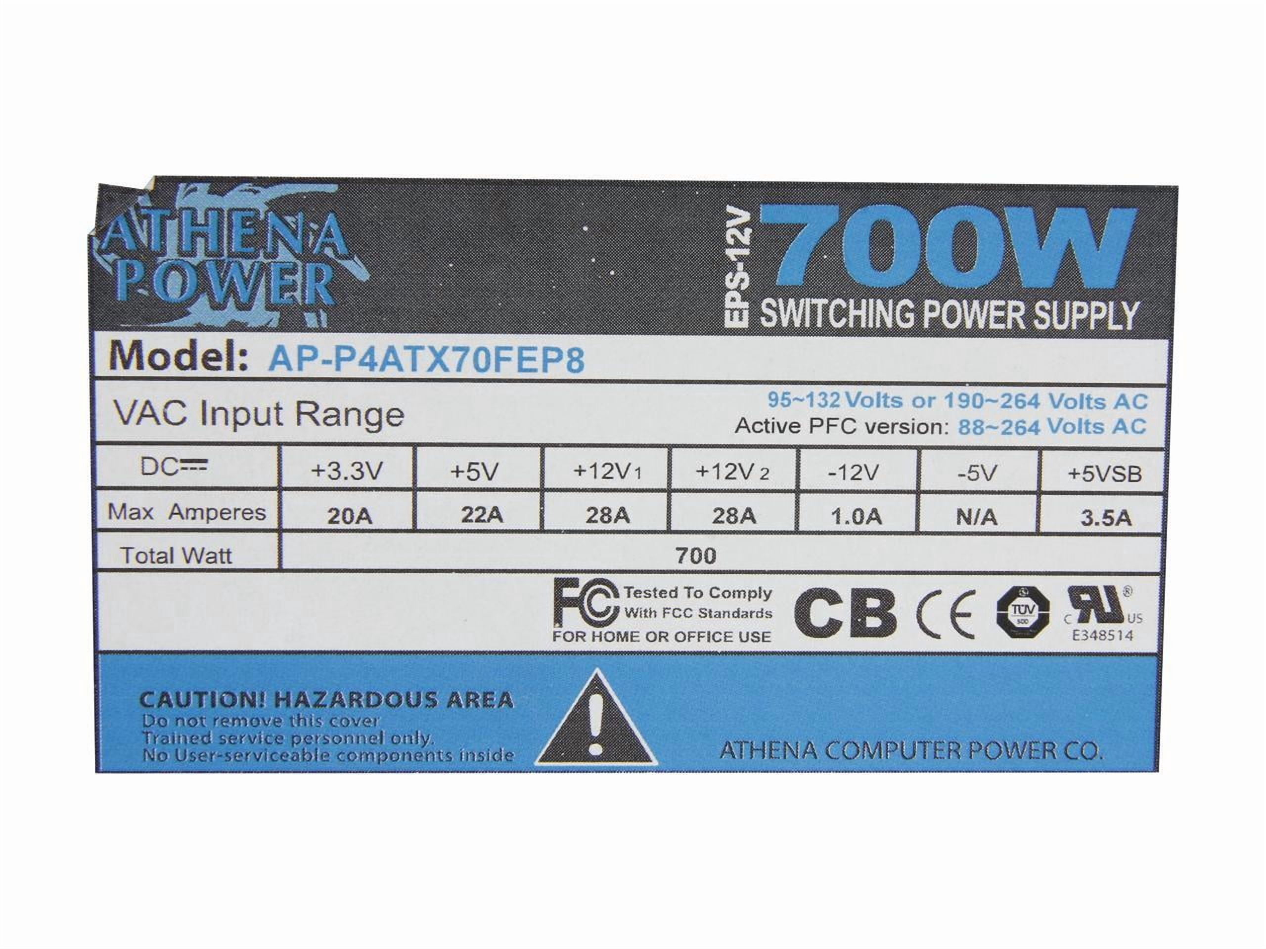 Athena AP-P4ATX70FEP8 700W Power Supply