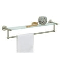 thumbnail image 1 of Satin Nickel Glass Shelf with Towel Bar, 1 of 5