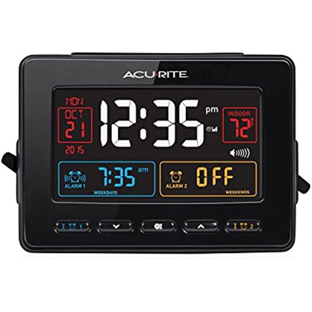 AcuRite 13024 Atomic Dual Alarm Clock with USB Charging