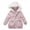 Pink#9527, variant on Girls Jackets Solid Color Puffer Jacket for Girls Warm Thermal Winter Outerwear Coat