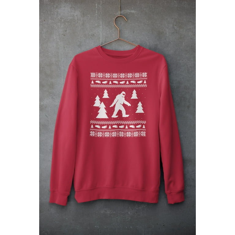 Sasquatch Red Crew Neck Sweatshirt Walmart