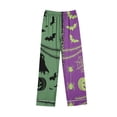 thumbnail image 6 of BaoFuBaoMei Halloween Lounge Sets Women 2 Piece Plus Size Long Sleeve Top and Pants Pajamas Halloween Bat Print Soft Cozy Sleepwear, 6 of 7