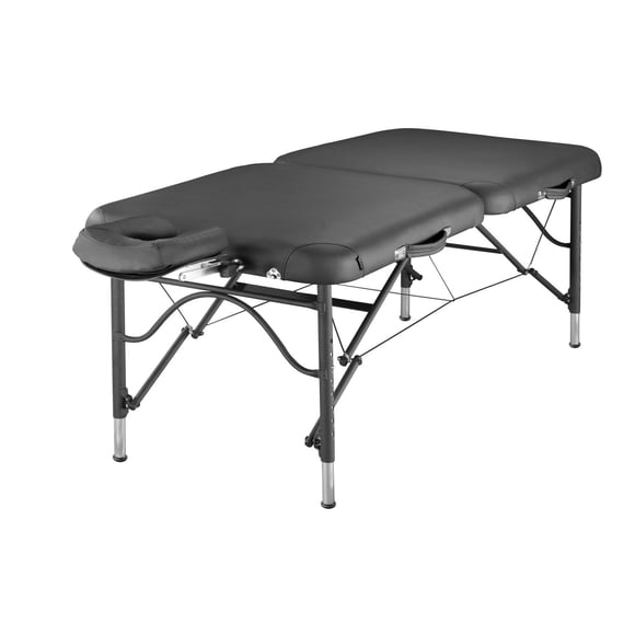Master Massage 30" StratoMaster Ultra Light Aluminum Portable Massage Table Package with NanoSkin Black Color