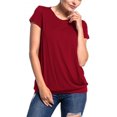 thumbnail image 3 of Clearance Solid Short Sleeve Breast-Feeding Pregnant Woman Maternity Blouse, 3 of 4