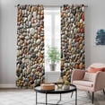 thumbnail image 4 of Colorful Stones Kitchen Curtains Window Panels, Farmhouse Stones Modern Art Insulated Window Treatment Curtain, Grommet Curtains for Bedroom/Living Room/Bathroom, 2 Piece 42"Wx84"L, 4 of 8