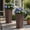 Sandblasted Brown, variant on TopComfy Tall Planters for Outdoor Plants Set of 2, 23.6" Modern Tapered Indoor Flower Pots with Drainage Holes/Partition/Tray for Porch Patio Garden, Sandblasted Brown