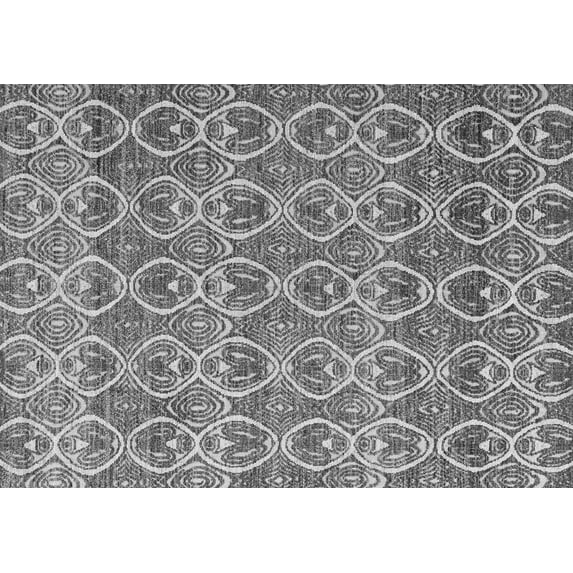 Ahgly Company Indoor Rectangle Abstract Gray Modern Area Rugs, 6' x 9'