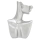 thumbnail image 1 of Maniquí de exhibición de joyería, resina plateada de alto brillo, multifuncional, decoración del hogar, pendiente, busto para collar M, 1 of 5