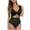 Black, variant on Utoimkio Bikini Sets for Women High Waisted Two Piece Swimsuits V Neck Twist Front Adjustable Spaghetti Straps Bathing Suit for Women