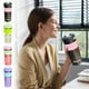 thumbnail image 1 of Botella de agua deportiva de gran capacidad 27oz | Tapa cerradura a prueba de fugas, plástico de grado alimentario, filtro de agitación, correa de transporte – Verde Rosa Púrpura | Gimnasio, al aire, 1 of 6