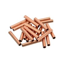 Uxcell 13/64" OD x 0.5mm Wall Thickness x 30mm Length 99.9% Copper Tube, 20Pcs T2 Pure Copper Seamless Round Pipe Tube