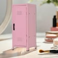 thumbnail image 1 of BELOVING Metal Small Desktop Makeup Locker for School Office Accessory 10.5x10.5x27cm Pink, 1 of 10