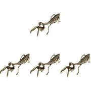 4 Pc Praying Mantis Ornament Statue Outdoor Toys Brass Office Cubicle Decor Chinese New Year Tabletop Adornment Desktop