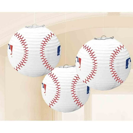  Baseball  Lanterns 3 Count Party  Supplies  Walmart  com