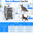 thumbnail image 4 of ManyFun Double Cat Backpack Carrier with Wheels Pet Carrier for Cat Small Dog Traveling Picnic Grey, 4 of 10