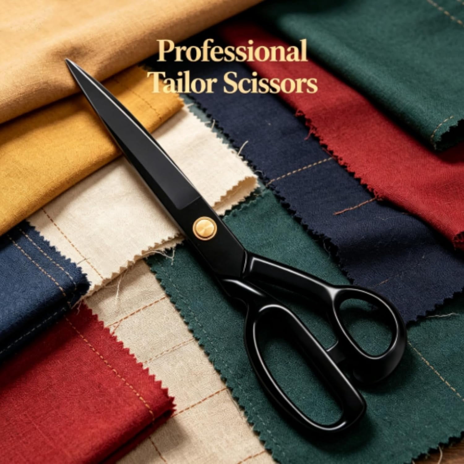 Professional Manganese Steel Tailor Scissors, Professional Heavy Duty Sewing Scissors 8 Inch, High Manganese Steel Fabric Scissors for Tailor, Craft, Quilting & DIY - Ergonomic Handle