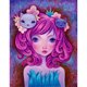 thumbnail image 1 of Cuadros Decorativos Chica de pelo largo 5D DIY Diamond Painting Kits Full Round Drill Wall Decor (sz3212) Wdftyju de costura negro 4 estilos, 1 of 9