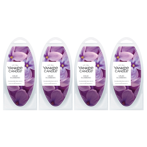 Yankee Candle Lilac Blossoms Fragranced Wax Melts, 6 Wax Spheres per Package, Pack of 4 (24 Cubes Total)