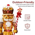 thumbnail image 3 of 6' Gingerbread Outdoor Christmas Soldier with 216 Warm White LED Lights, 3 of 6