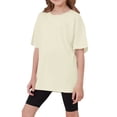 thumbnail image 6 of GiLiling Toddler T Shirts Cotton Summer Basic T Shirts Boys Girls Tee Undershirt Short Sleeve Crew Neck Shirt (Beige, 13-14 Years), 6 of 8