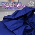 thumbnail image 3 of Sabanas Queen Size Microfibra Amplias Con Relieve Diseño Elegante Nubisuave  Liso Textura Suave, 3 of 6