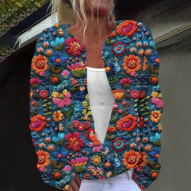 LOVZFMLL Cardigan pour Femmes Cardigan à Manches Longues Creusé Couleur Unie Veste Décontractée
