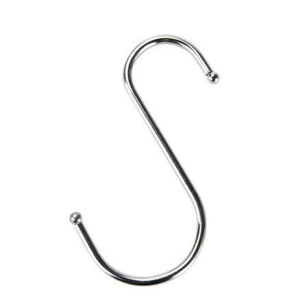S Hooks for Hanging,Heavy Duty Stainless Steel S Hooks with Safety Buckle S Shaped Hooks Pot Rack Closet Hooks for Hanging Plants, Clothes, Kitchen Utensil, Pots, Pans, Bags