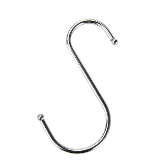 S Hooks for Hanging,Heavy Duty Stainless Steel S Hooks with Safety Buckle S Shaped Hooks Pot Rack Closet Hooks for Hanging Plants, Clothes, Kitchen Utensil, Pots, Pans, Bags