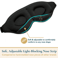thumbnail image 3 of ComfiTime Memory Foam Sleep Mask - 100% Blackout 3D Eye Mask for Sleeping, Eye Covers for Men & Women, Contour Blindfold with Nose Baffle for Adult, Soft Travel Eye Blinders Night Mask, Black, 3 of 11