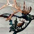 thumbnail image 4 of OAVQHLG3B Metal Wall Art Decor Collections, Strange Elk Deer Hunting & Trout Fishing Scene Artist's Home Decoration Sculpture for Living Room Bedroom Bathroom Decoration, 4 of 9