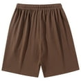 thumbnail image 4 of Summer Shorts Men's Summer Thin Breathable Shorts Elastic Waist Drawstring Sports Pants Sweat Pants for Mens Coffee XXXXL, 4 of 4