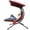 Red, variant on Outdoor Hanging Chaise Lounge Swing Chair – Curved Steel Frame Hammock Lounger with Umbrella & Soft Cushion, for Patio, Garden, Poolside