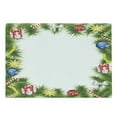 thumbnail image 1 of Christmas Cutting Board, Fir Branches Square Framework Xmas Noel Celebration in Vibrant Colors, Decorative Tempered Glass Cutting and Serving Board, Large Size, Multicolor, by Ambesonne, 1 of 1
