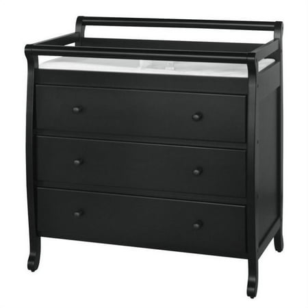 DaVinci Emily Pine Wood 3-Drawer Changing Table in Ebony