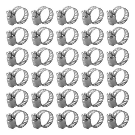 

Uanit 30 Pc 304 Stainless Steel Throat Hoop Pack Hose Clamps Worm Gear Clamp Miniature Powerseal Kit