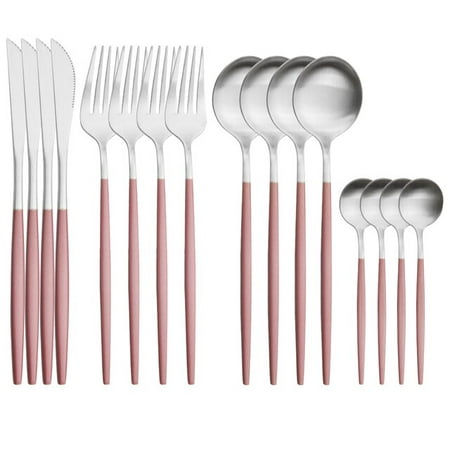 

UMMH Gold Matte Cutlery Set Knife Fork Spoons Dinnerware Set Stainless Steel Tableware Western Flatware Kitchen Silverware Set
