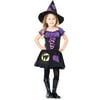 2PC. Girls Black Cat Witch Costume w/ Dress & Hat