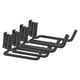 thumbnail image 2 of Paquete de 4 soportes para herramientas y escobas con riel E, ganchos en J reforzados, accesorio versátil, fácil de instalar para organización del, 2 of 8