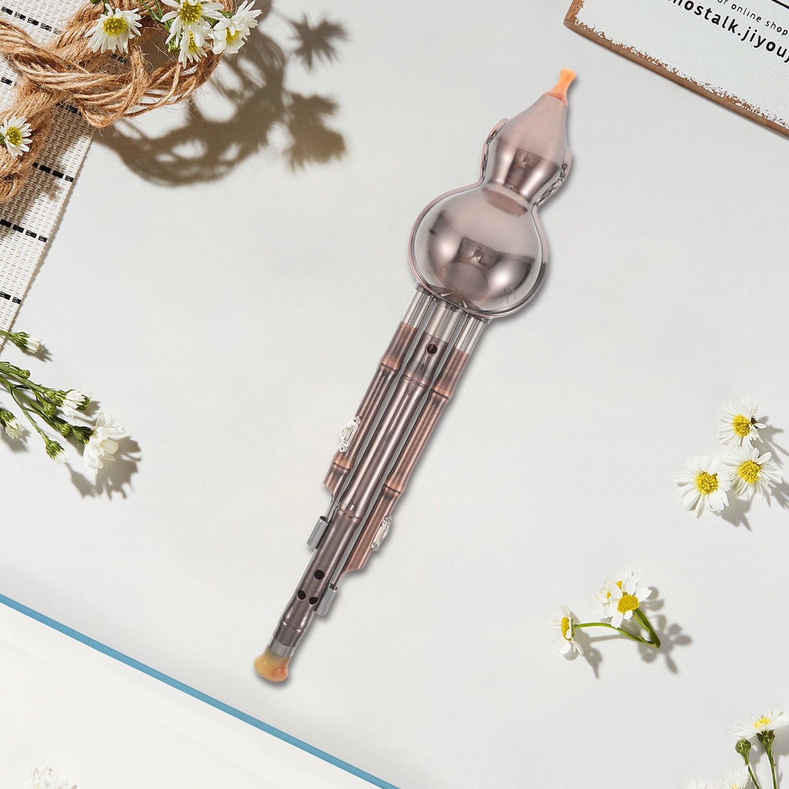 HONMEET Beginner B Key Hulusi Flute, Professional Design, Resonant Tones, Chinese Gourd Instrument