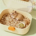 thumbnail image 2 of Hamster Travel Carrier, Yellow PP Portable Cage with Attached Water Bottle for Short Trips and Daily Care, 2 of 8
