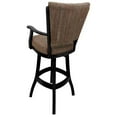 thumbnail image 2 of Classic Extra Tall 34" Solid Wood Bar Stool - Watusi Madder Red Fabric - Black, 2 of 2