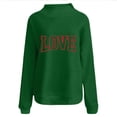 thumbnail image 6 of Pxxlle Love Sweatshirts for Women Valentines Day Sweatshirt Oversized High Neck Pullovers with Pockets Long Sleeve Holiday Tops Green S, 6 of 6