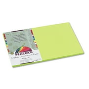 Angle View: Pacon Peacock Sulphite Construction Paper, 76 lbs., 12 x 18, Hot Lime, 50 Sheets/Pack